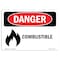 Signmission OSHA Danger Sign, 7" Height, 10" Width, Rigid Plastic, Combustible, Landscape, L-1071 OS-DS-P-710-L-1071 - alternate 1
